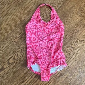 Garnet Hill Girls Size 10 Halter Swimsuit